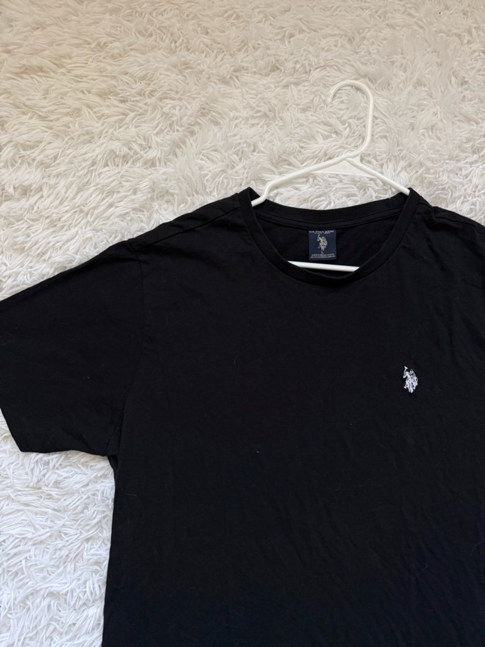 U.S. Polo Assn. Black Short Sleeve Crew Neck Tee with Chest Logo - Picture 2 of 4